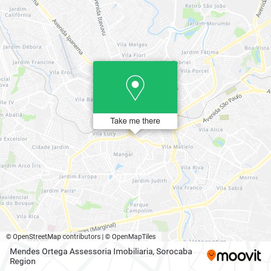 Mapa Mendes Ortega Assessoria Imobiliaria