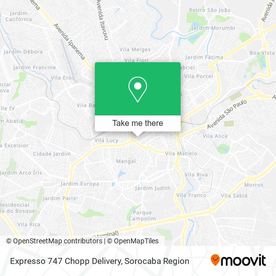 Expresso 747 Chopp Delivery map