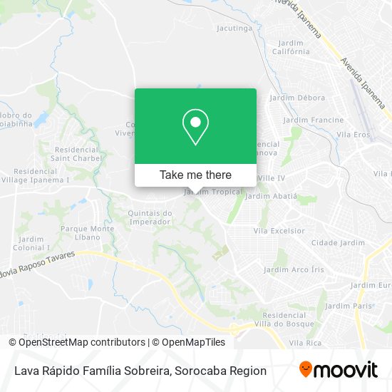 Lava Rápido Família Sobreira map