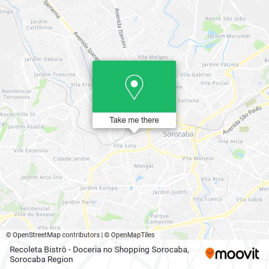 Recoleta Bistrô - Doceria no Shopping Sorocaba map