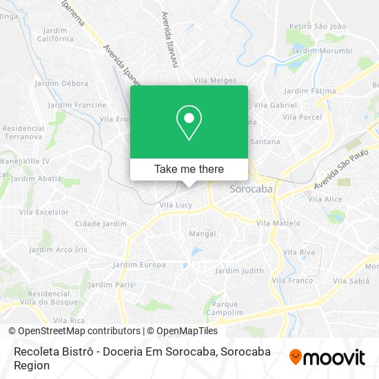 Mapa Recoleta Bistrô - Doceria Em Sorocaba