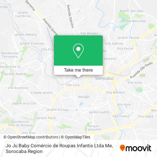 Jo Ju Baby Comércio de Roupas Infantis Ltda Me map