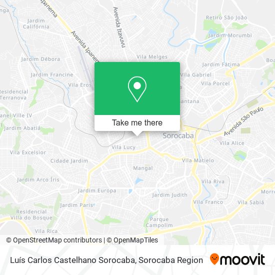 Luís Carlos Castelhano Sorocaba map