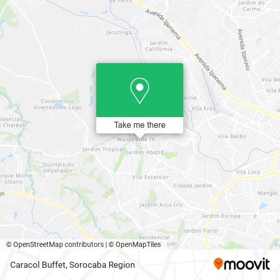 Caracol Buffet map