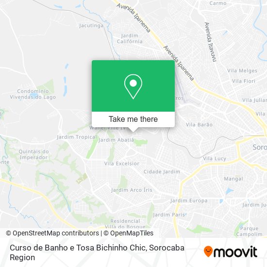 Curso de Banho e Tosa Bichinho Chic map