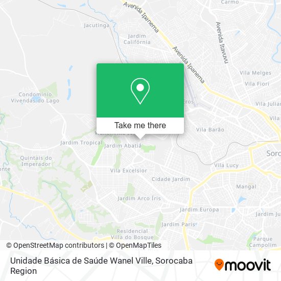 Mapa Unidade Básica de Saúde Wanel Ville