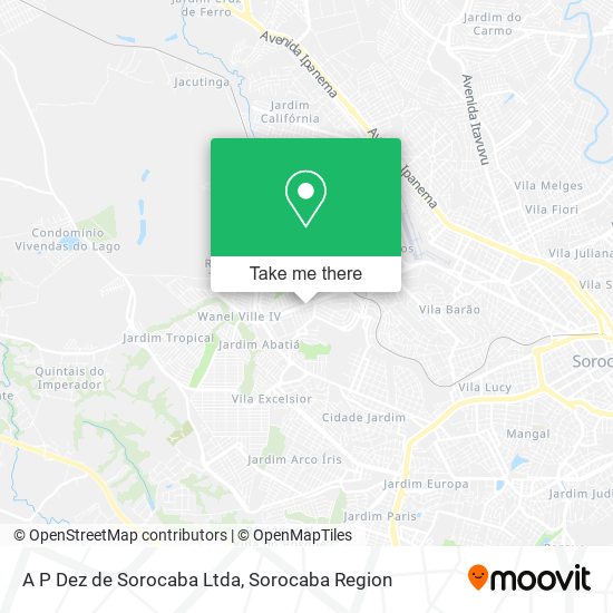 A P Dez de Sorocaba Ltda map