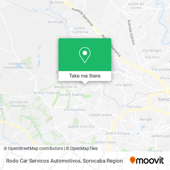 Mapa Rodo Car Servicos Automotivos