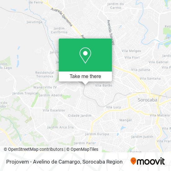 Projovem - Avelino de Camargo map