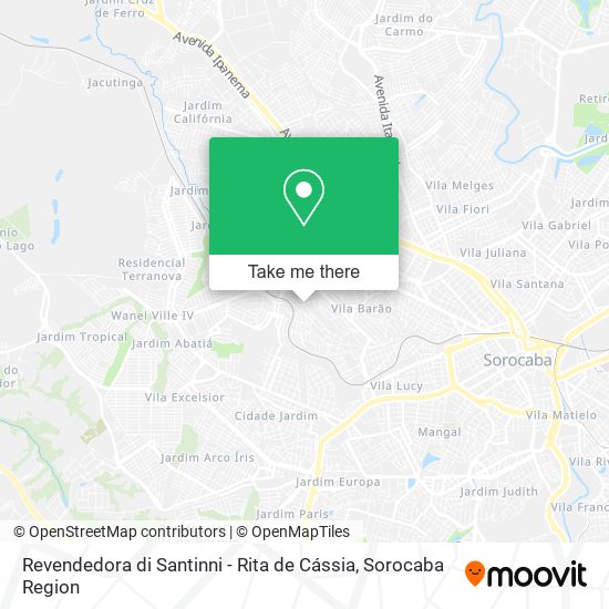 Revendedora di Santinni - Rita de Cássia map