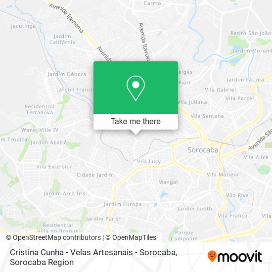 Mapa Cristina Cunha - Velas Artesanais - Sorocaba