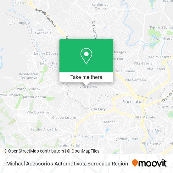 Michael Acessorios Automotivos map