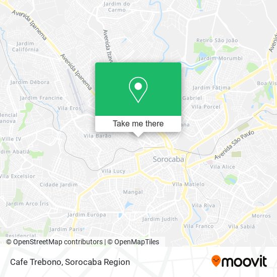 Cafe Trebono map