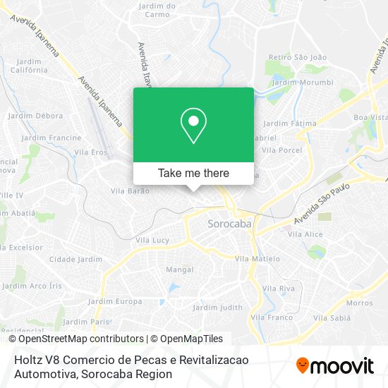 Mapa Holtz V8 Comercio de Pecas e Revitalizacao Automotiva