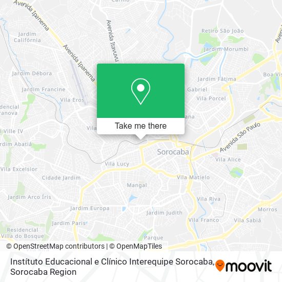 Mapa Instítuto Educacional e Clínico Interequipe Sorocaba