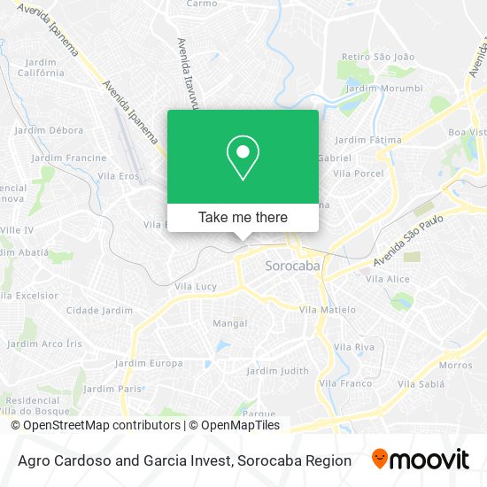 Agro Cardoso and Garcia Invest map