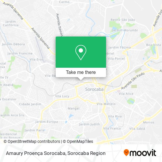 Amaury Proença Sorocaba map