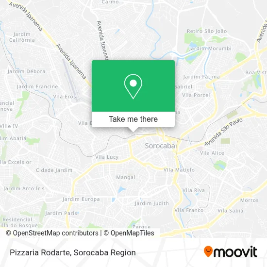 Pizzaria Rodarte map
