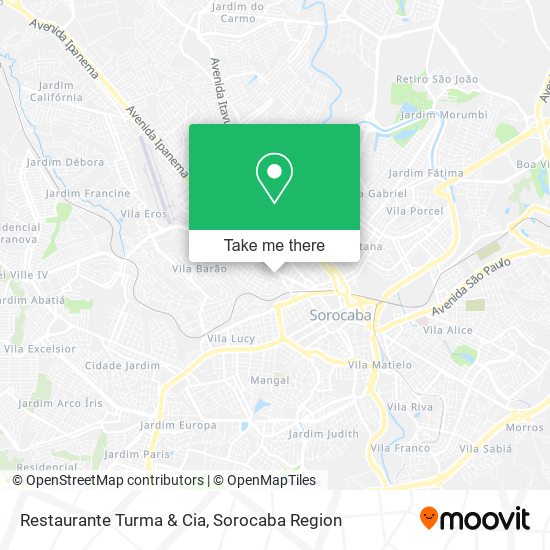 Mapa Restaurante Turma & Cia