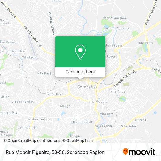 Mapa Rua Moacir Figueira, 50-56