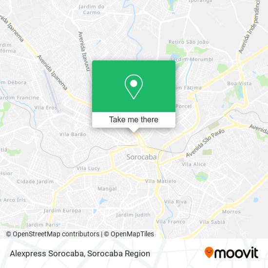 Mapa Alexpress Sorocaba