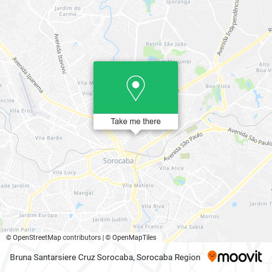 Mapa Bruna Santarsiere Cruz Sorocaba