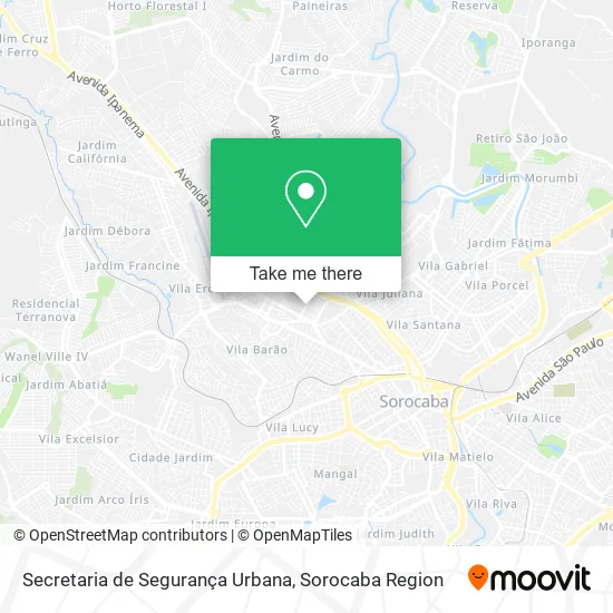 Secretaria de Segurança Urbana map