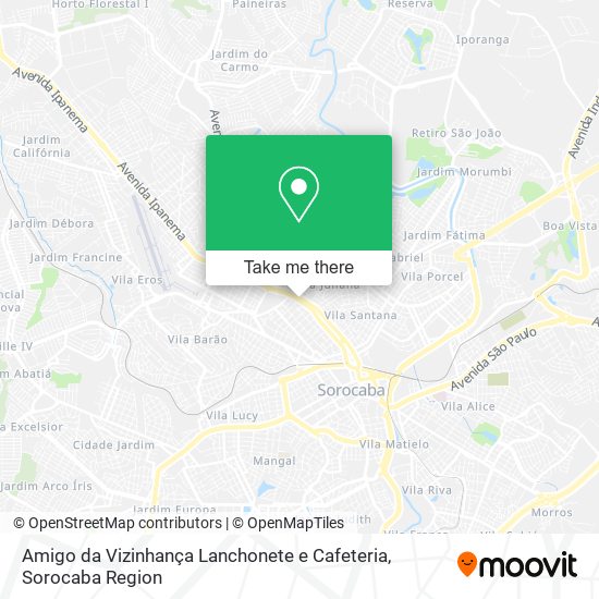 Mapa Amigo da Vizinhança Lanchonete e Cafeteria