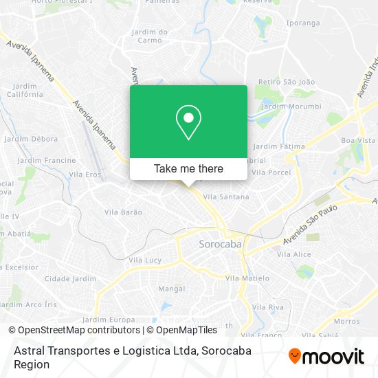 Astral Transportes e Logistica Ltda map