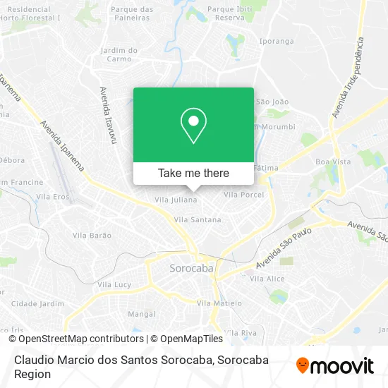 Claudio Marcio dos Santos Sorocaba map