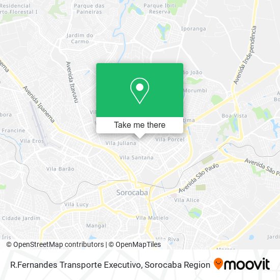 Mapa R.Fernandes Transporte Executivo