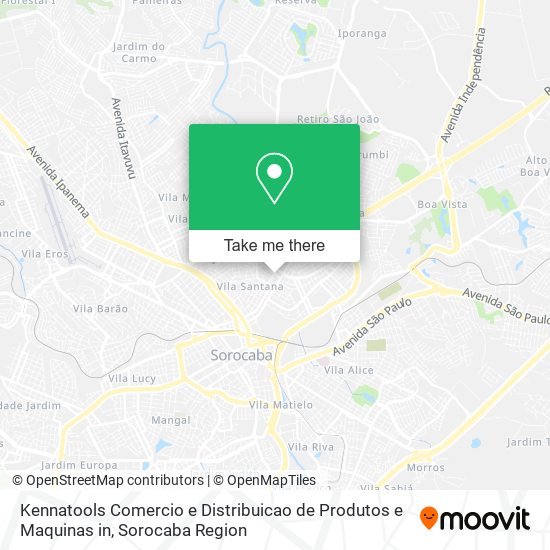 Kennatools Comercio e Distribuicao de Produtos e Maquinas in map