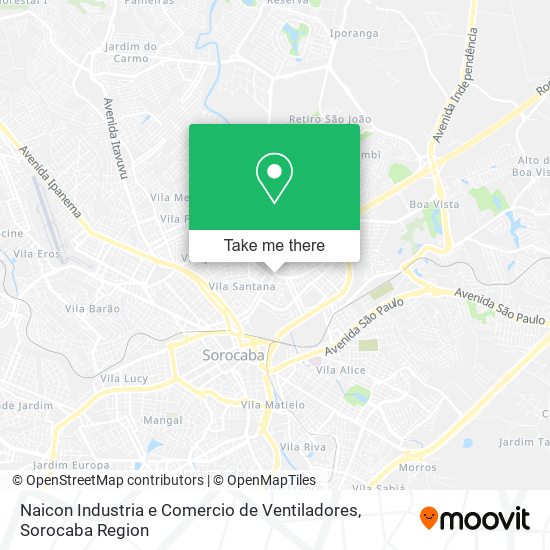 Mapa Naicon Industria e Comercio de Ventiladores