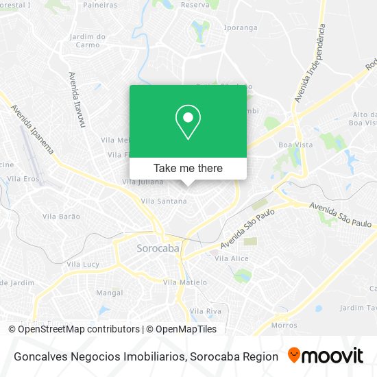 Mapa Goncalves Negocios Imobiliarios