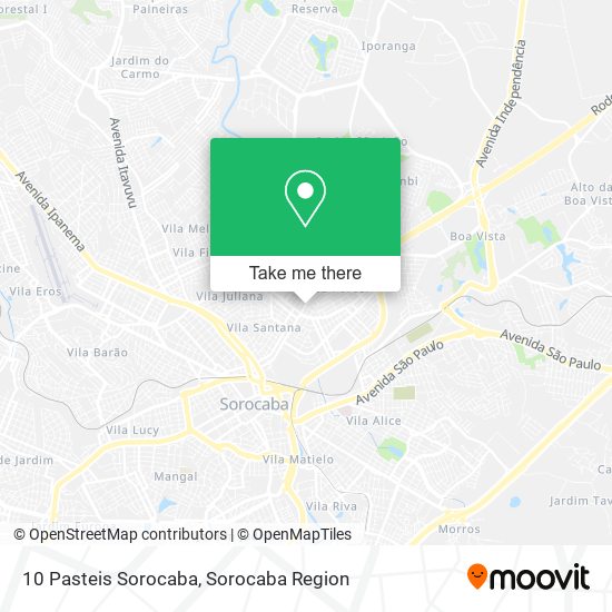 10 Pasteis Sorocaba map