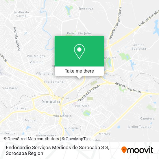 Endocardio Serviços Médicos de Sorocaba S S map