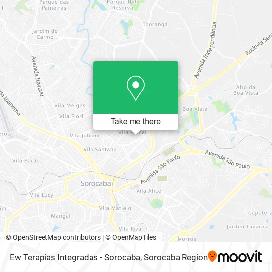 Mapa Ew Terapias Integradas - Sorocaba