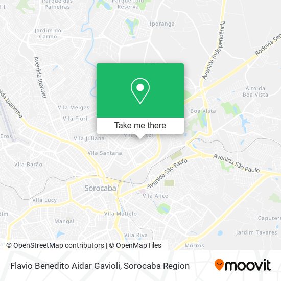 Flavio Benedito Aidar Gavioli map