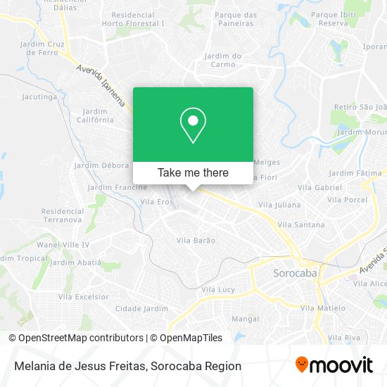 Melania de Jesus Freitas map