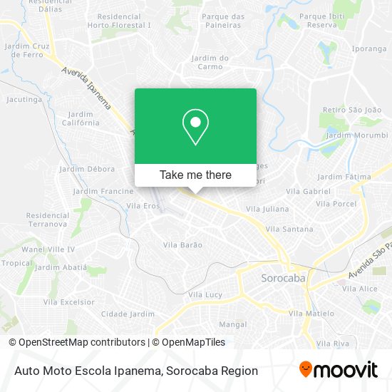 Mapa Auto Moto Escola Ipanema