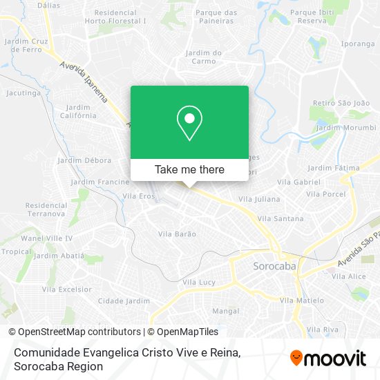 Mapa Comunidade Evangelica Cristo Vive e Reina