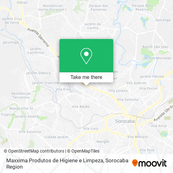 Mapa Maxxima Produtos de Higiene e Limpeza