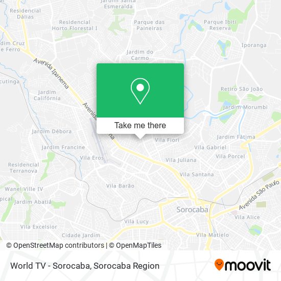 World TV - Sorocaba map