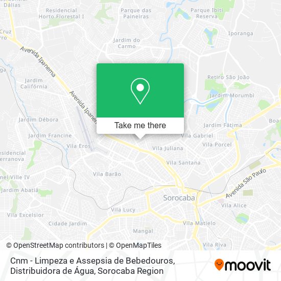 Cnm - Limpeza e Assepsia de Bebedouros, Distribuidora de Água map