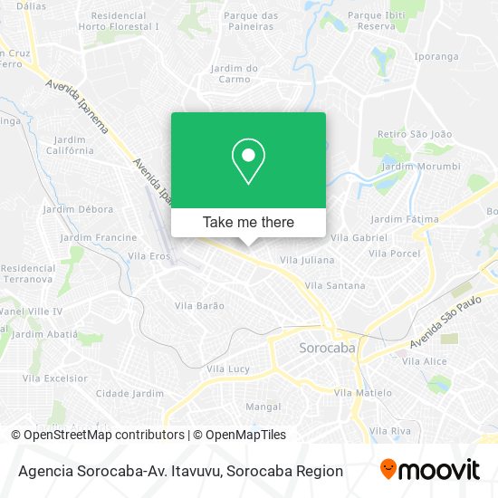 Agencia Sorocaba-Av. Itavuvu map