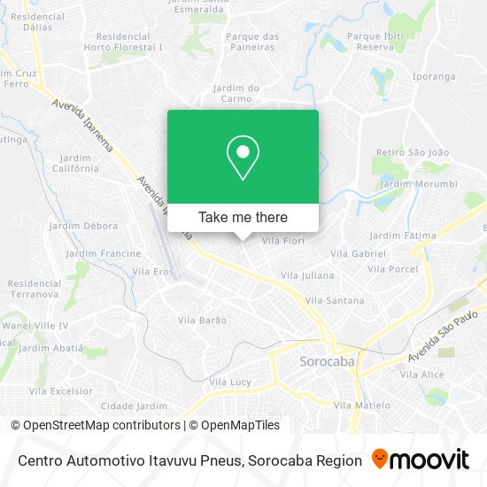 Centro Automotivo Itavuvu Pneus map