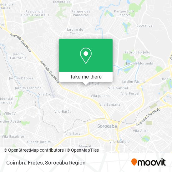 Coimbra Fretes map