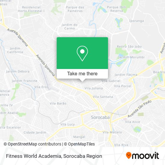 Mapa Fitness World Academia