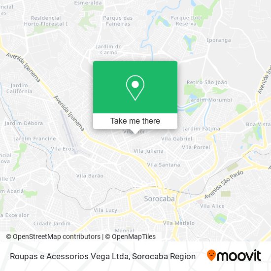 Mapa Roupas e Acessorios Vega Ltda