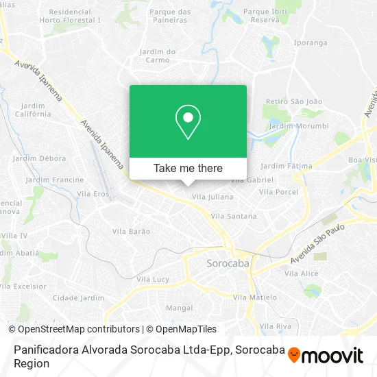 Panificadora Alvorada Sorocaba Ltda-Epp map